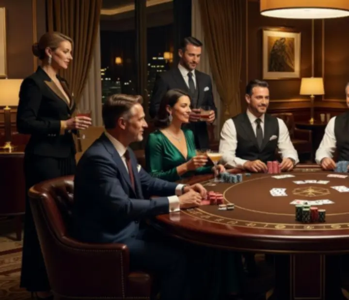 VIP kaszinó est elegáns vendégekkel